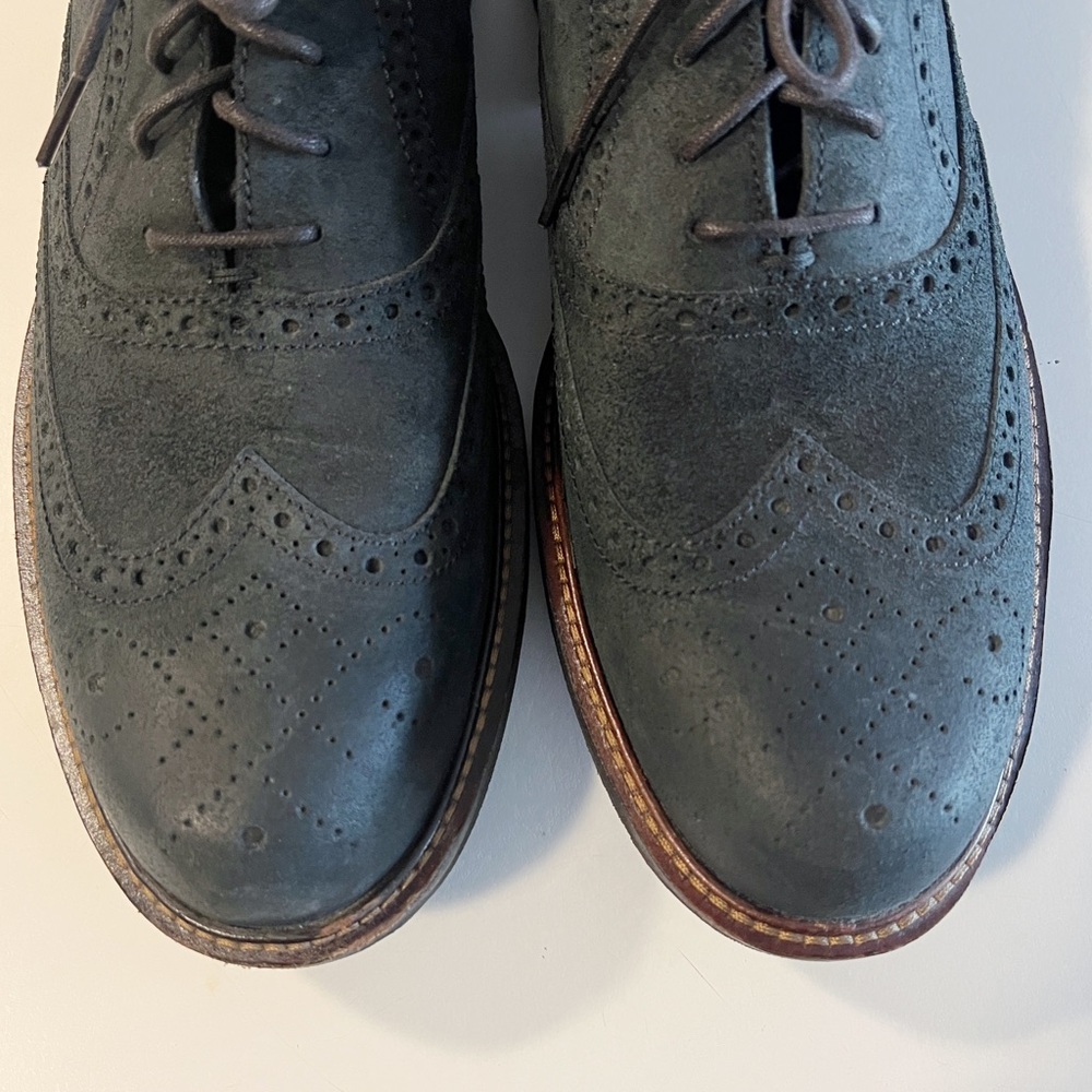✖️SOLD✖️•ECCO• NWOB Kenton Oxford Tie Dress Shoe in Black Oiled Suede - Picture 8 of 13